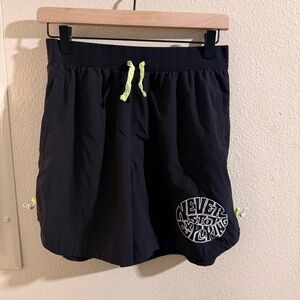 The North Face Black Athletic Shorts with Neon Accents